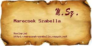 Marecsek Szabella névjegykártya